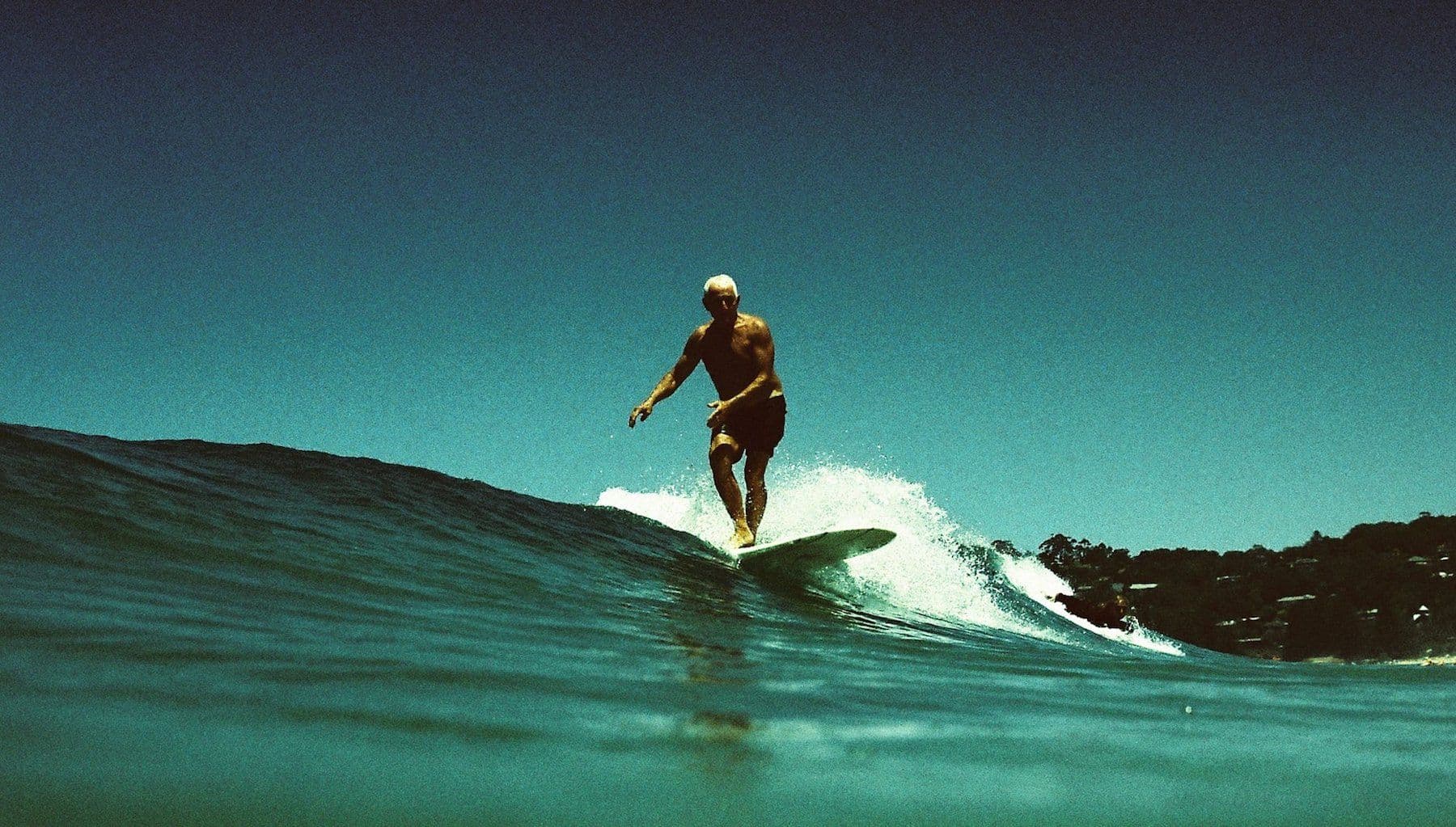Bob Mctavish still surfing exceptionally after two hip replacements.