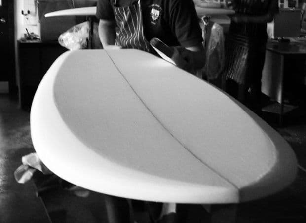 A Polyurethane core and wooden stringer. Photo by Mat Arney.