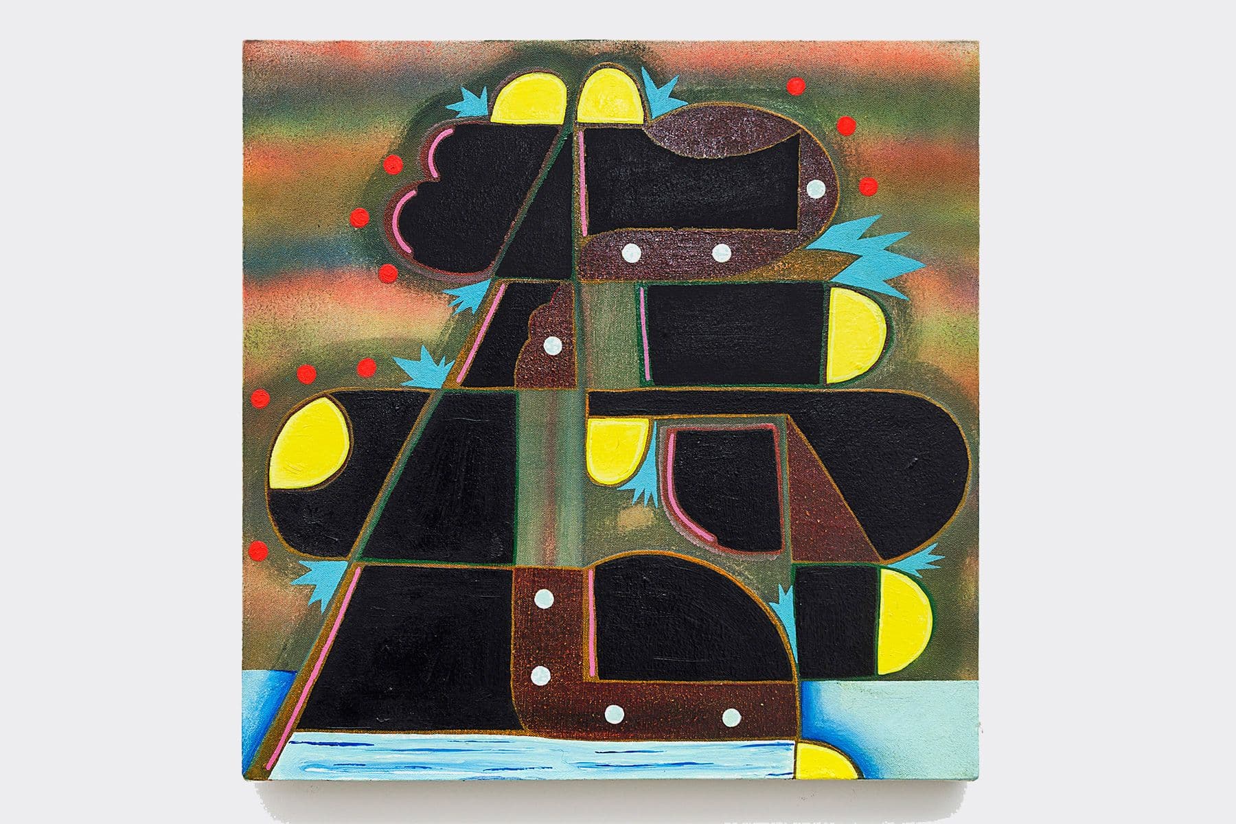 Ryan Callis, C'Mon Ride The Wild, 2017, Oil and acrylic on canvas, 20 x 20 inches